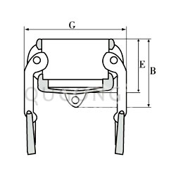 DC型不鏽鋼快速接頭外形尺寸圖